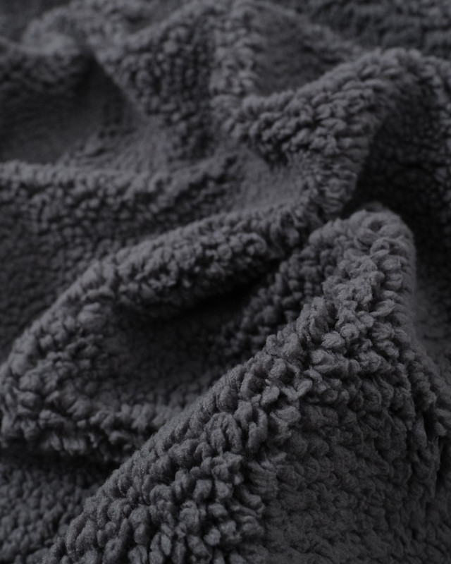 Tissu Sherpa anthracite